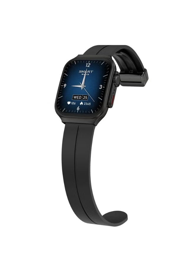 Smartbarry ساعة ذكية بشاشة منحنية OV88 للرجال والنساء – شاشة HD بحجم 2.01" ، أكثر من 120 وضع رياضي ، مراقبة معدل ضربات القلب و SpO2 ، مكالمات بلوتوث ، متتبع لياقة بدنية عصري لنظامي Android و iOS - Image 2